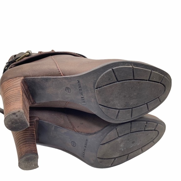 Nine West Brwn Suede/Leather Natica Roll-down Boot - Picture 10 of 11